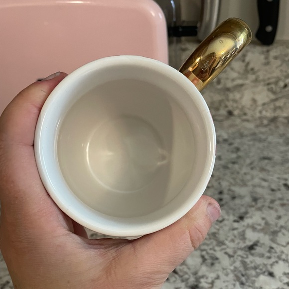 Pink gingham coffee mug - Picture 3 of 4